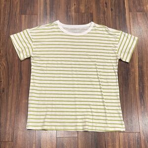 Green and White Striped T-Shirt
